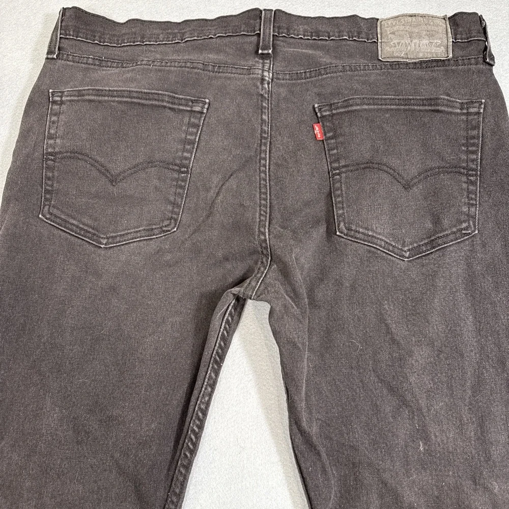 JEANS STRAIGHT Levi's 505 MENS 38X34 Regular Black Wash STRETCH
